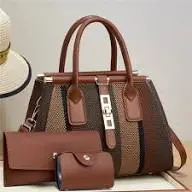 Fashion Luxurious Ladies 3 In 1 Multicolored Handbag