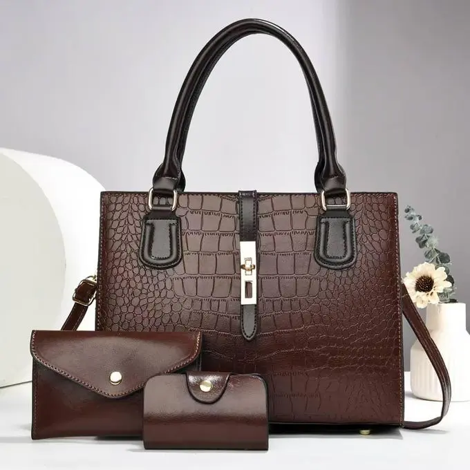 Fashion Elegant Quality Leather Handbags 2 In 1 Shoulder